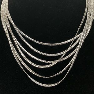Vintage Silver plated 7 Strand necklace from Germany